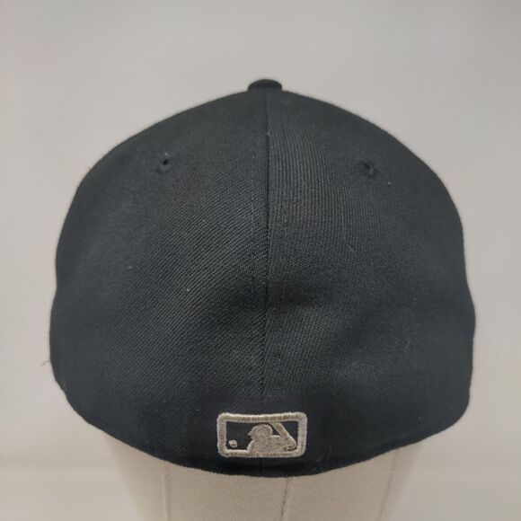 New Era Men's Fitted Hat Black 7 1/2 Embroidered Chicago Cubs Logo 59Fifty - Picture 5 of 8